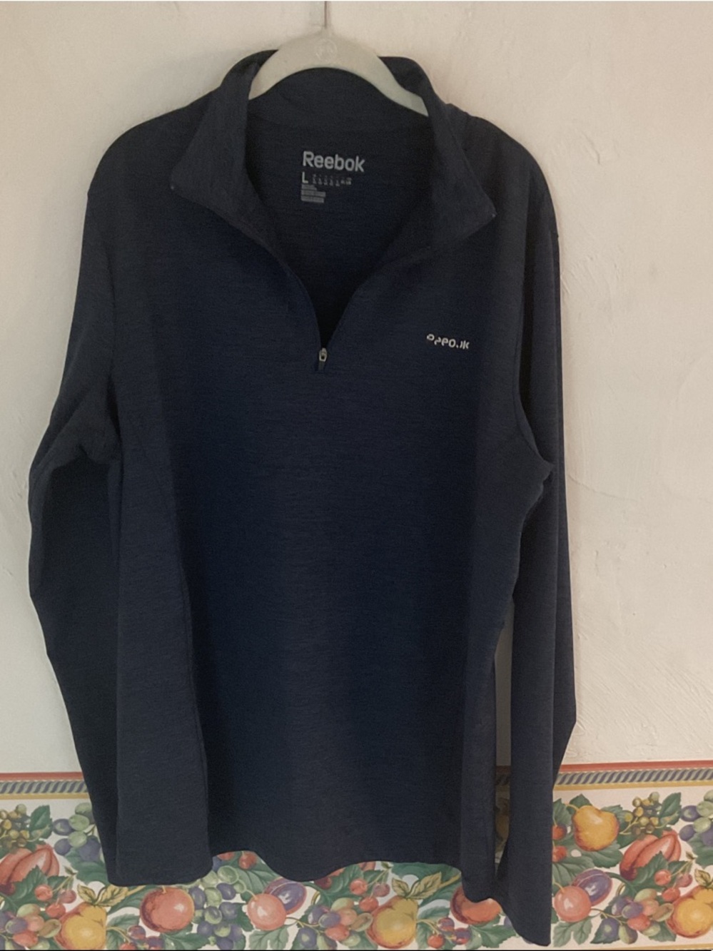 Reebok Women’s Performance 1/4 Zip Pullover Size L Navy